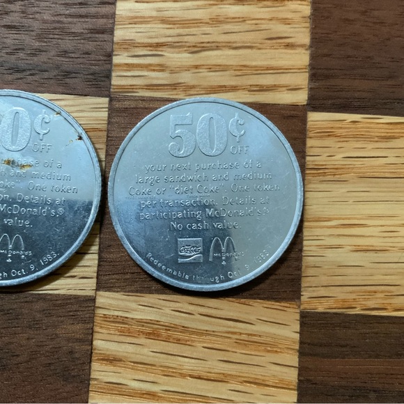 1983 McDonald's Coca-Cola Aluminum Merchant Token - Cool piece of nostalgia - Picture 6 of 10